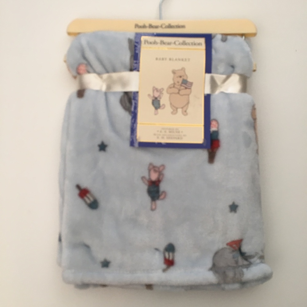 NEW Baby Blanket Lightweight Winnie the Pooh 4th of July | Pooh Bear Collection